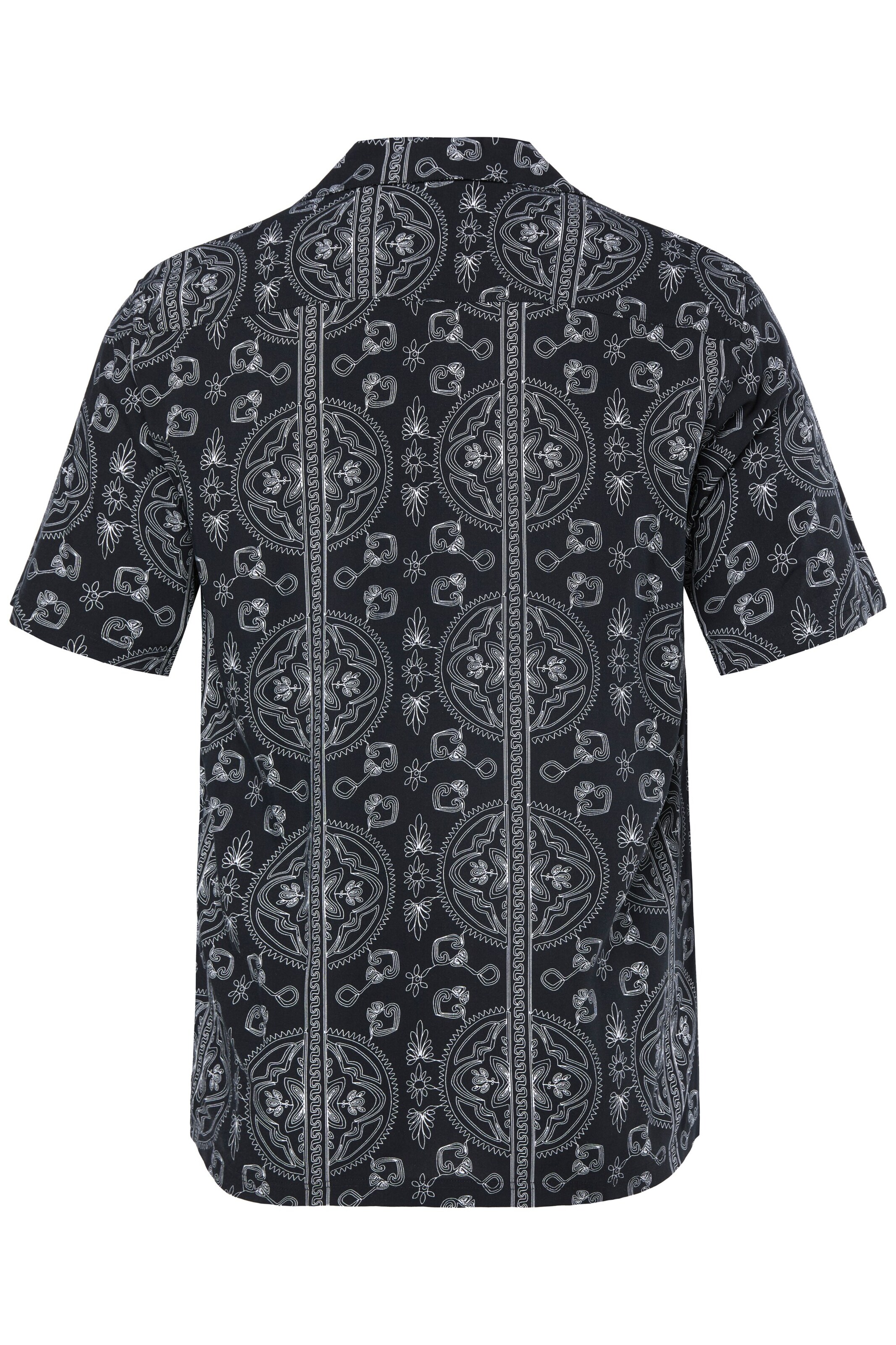 Men Plus Regular fit Button Up Shirt in Black