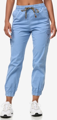Tazzio - Tapered Pantalón cargo 'F600' en azul: frente