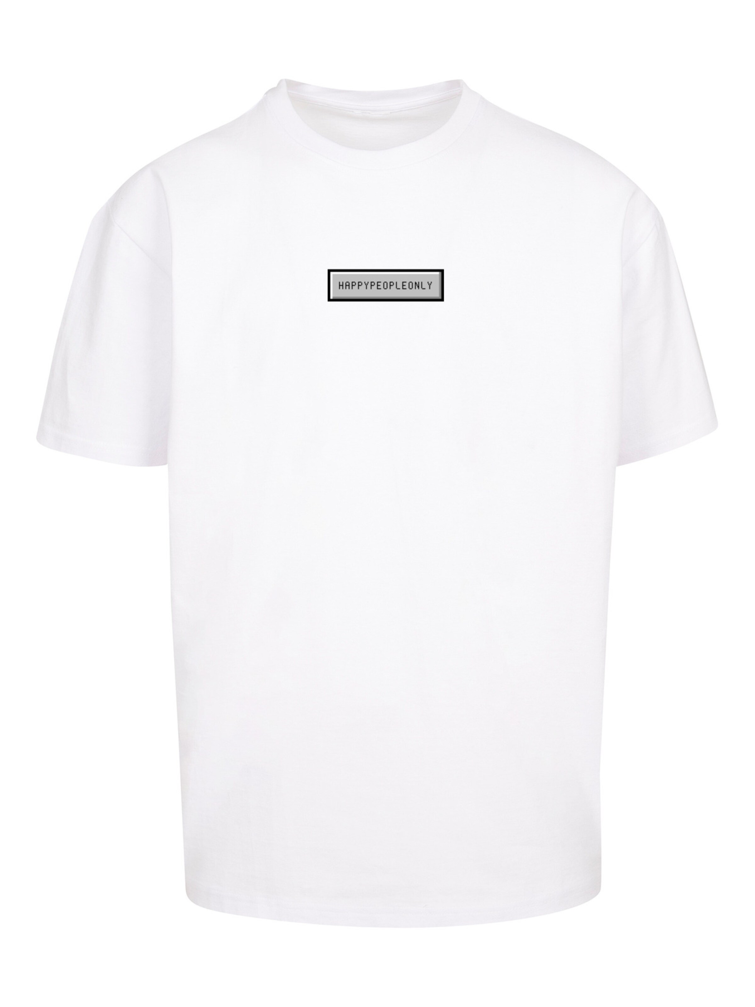 F4NT4STIC Shirt 'SIlvester Party Happy People Only' in Weiß: Vorderseite