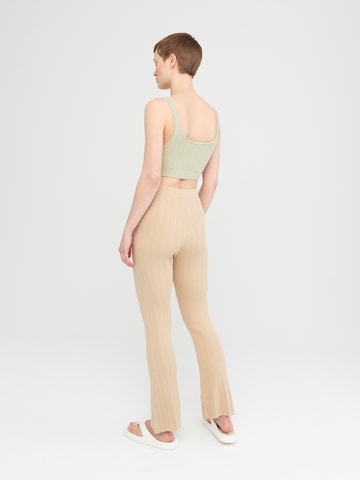 EDITED Flared Pants 'Mavis' in Beige