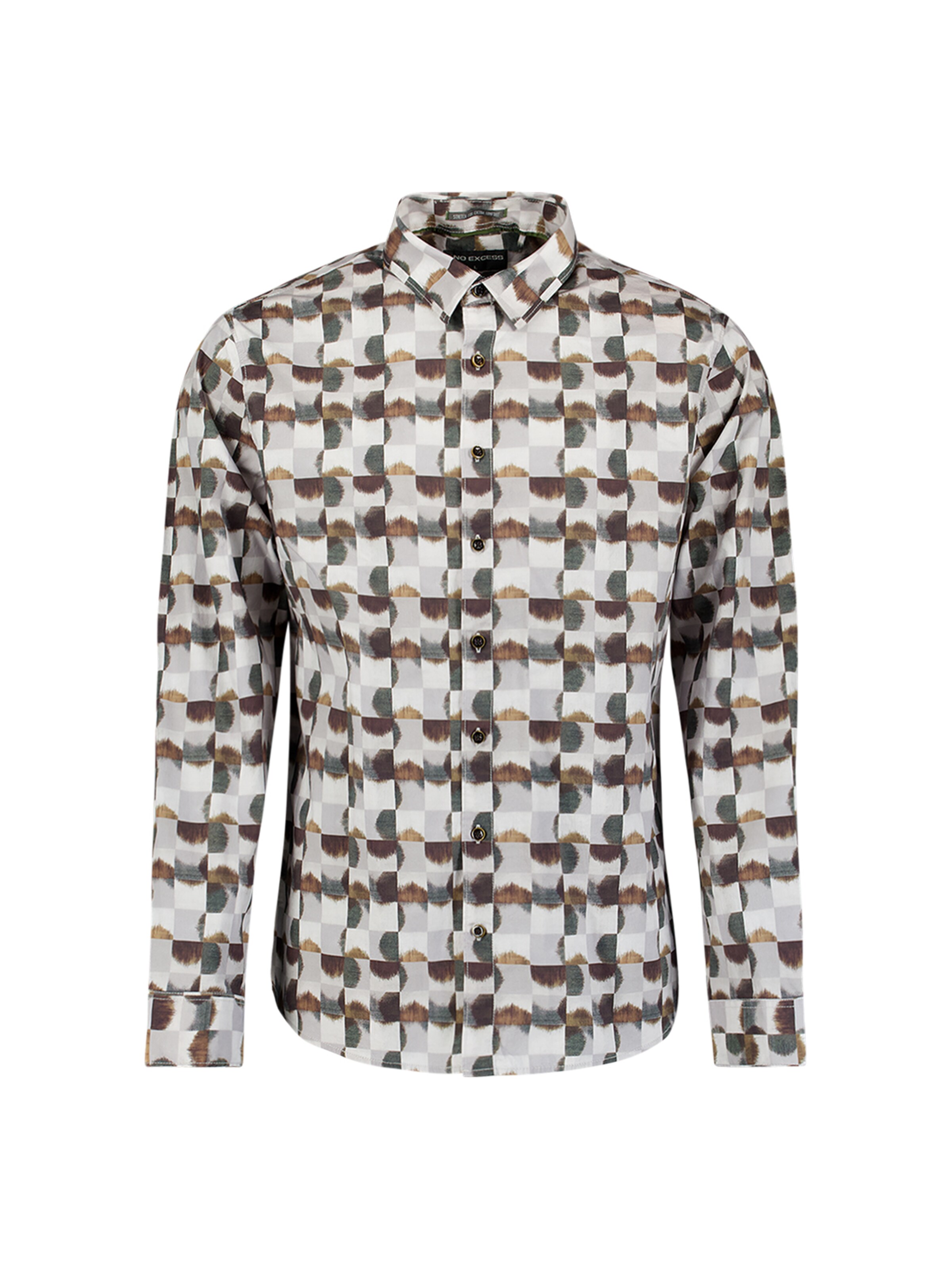 No Excess Overhemd in Beige: voorkant