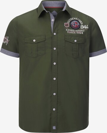 Jan Vanderstorm Button Up Shirt 'Snofred' in Green: front