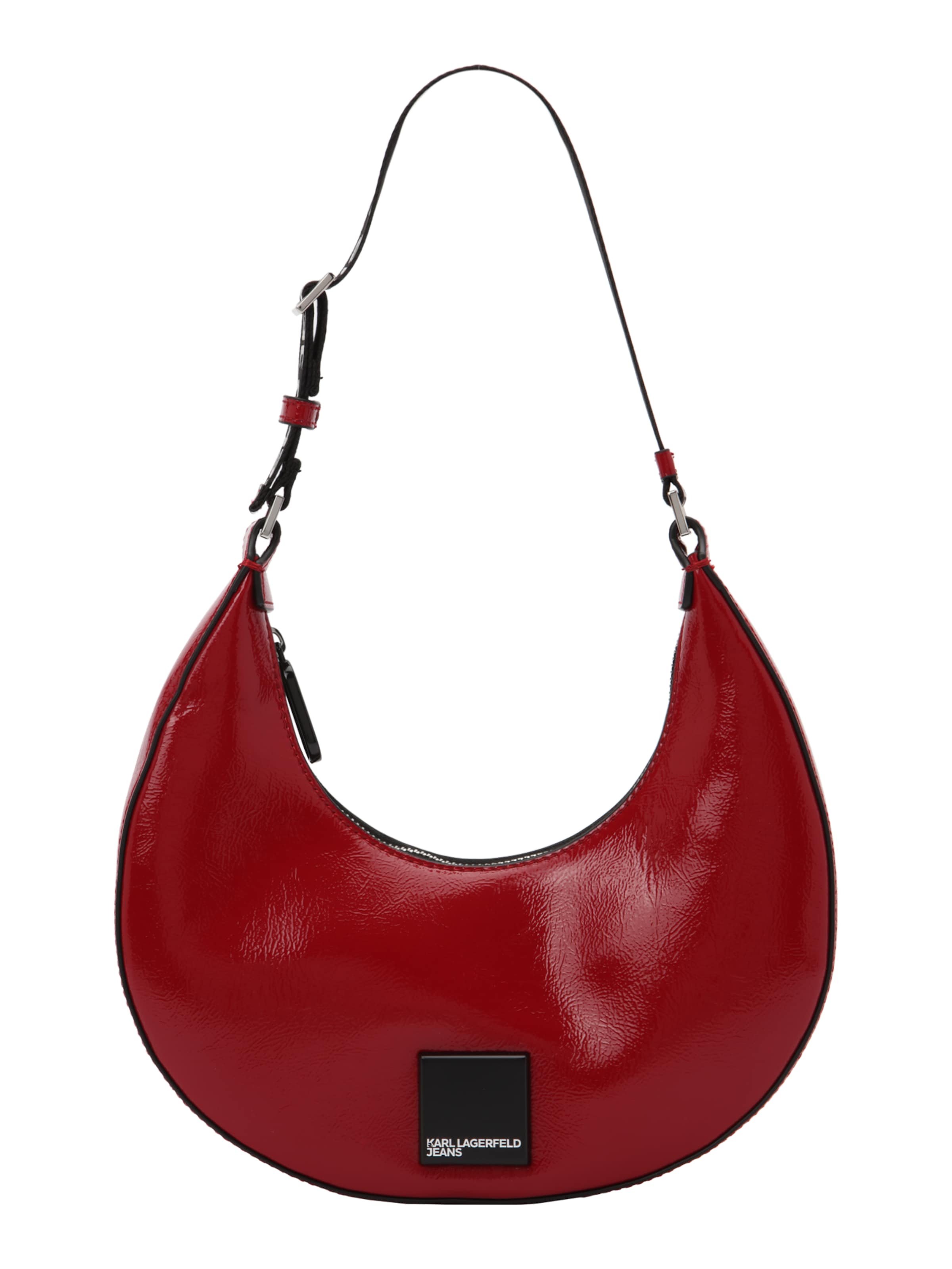 KARL LAGERFELD JEANS Schoudertas 'GLOSSY' in Rood: voorkant