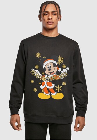 ABSOLUTE CULT Sweatshirt 'Mickey Mouse - Merry Christmas' in Schwarz: predná strana