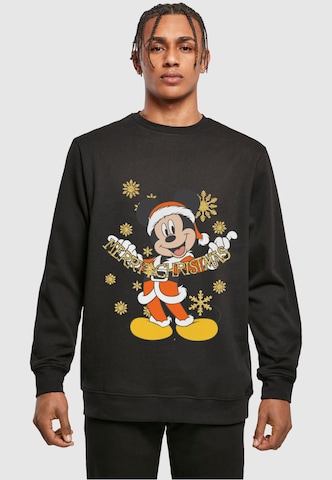 ABSOLUTE CULT Sweatshirt 'Mickey Mouse - Merry Christmas' in Black: front