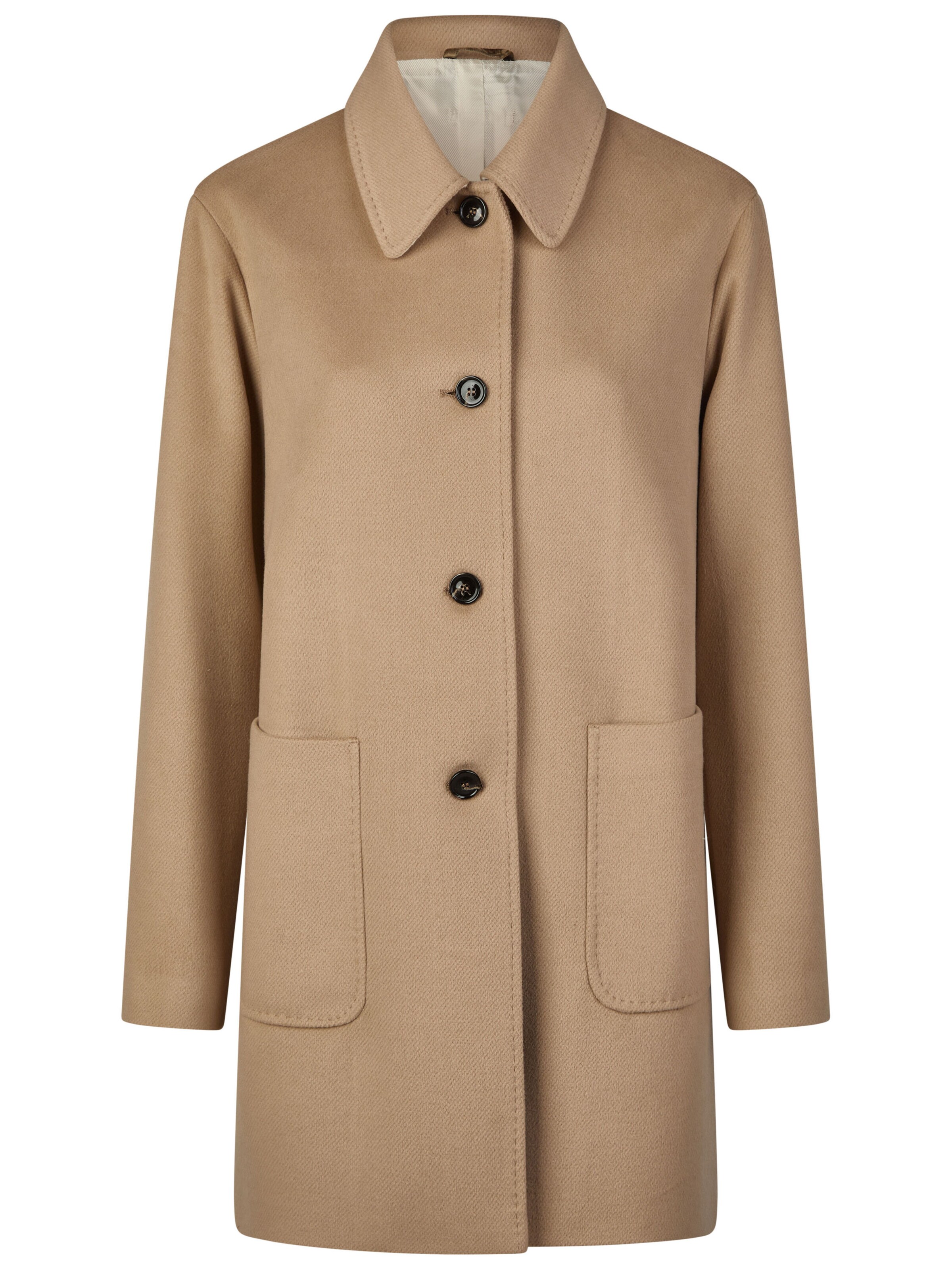 White Label Between-Seasons Coat in Brown: front