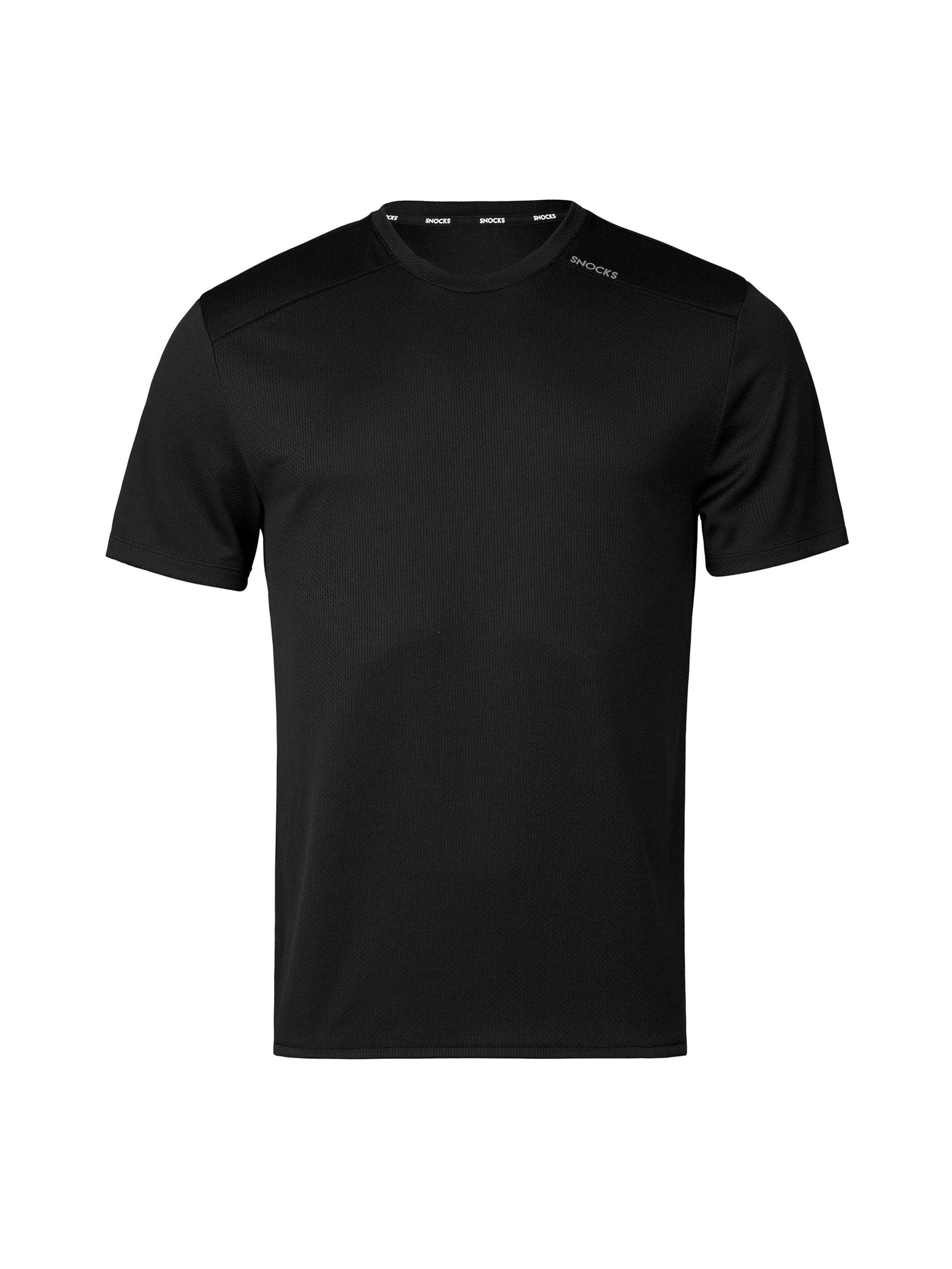 SNOCKS Performance Shirt in Black: front