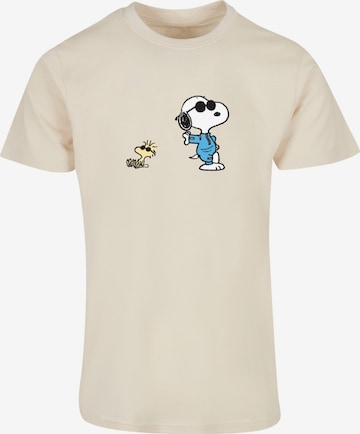 T-Shirt 'Peanuts Sunglasses V2' Merchcode en beige : devant