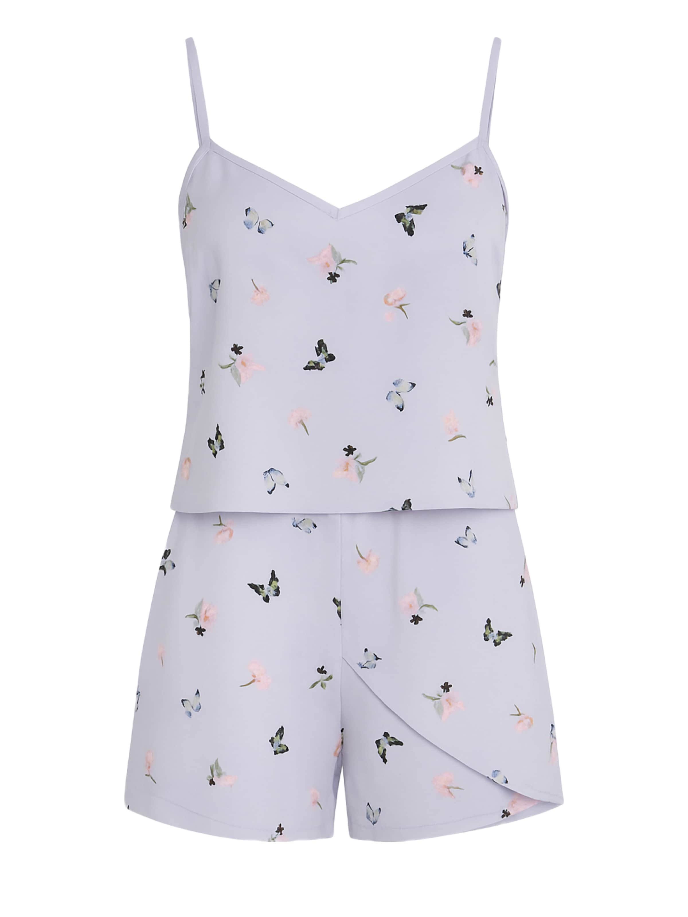 C&City Korte pyjama in Lila: voorkant