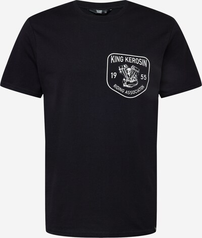King Kerosin T-Shirt 'Riding' in schwarz / weiß, Produktansicht