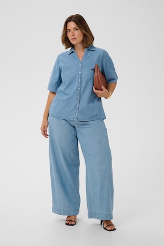 KAFFE CURVE Blouse 'KCJada' in Blauw