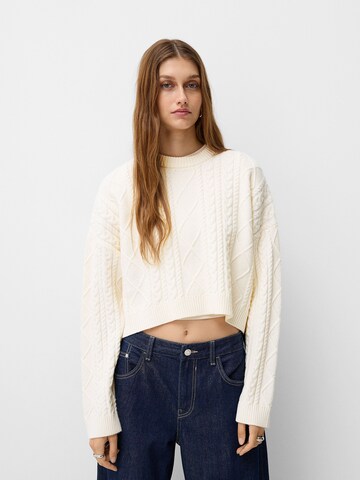 Bershka Trui in Beige: voorkant