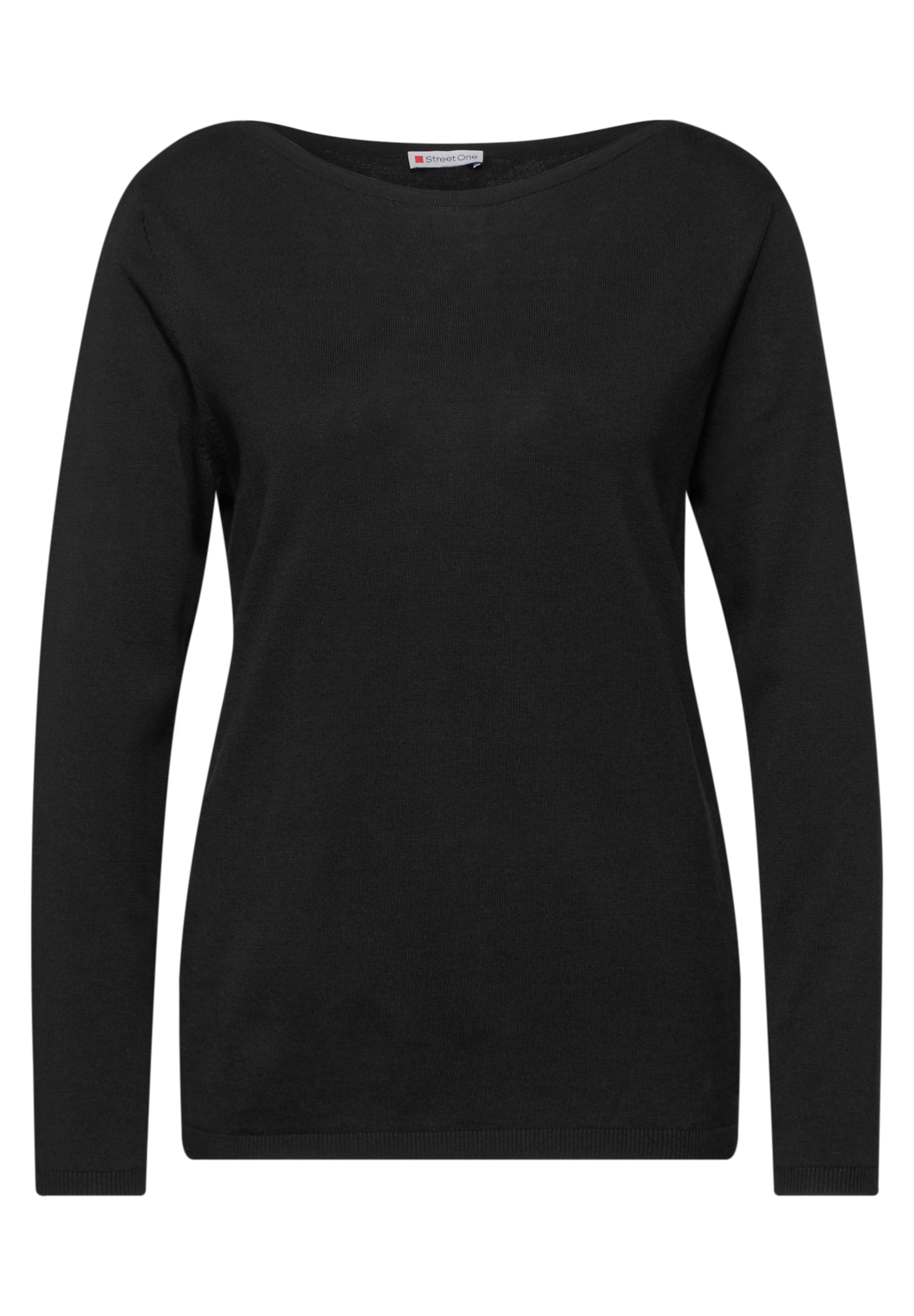 STREET ONE Strickpullover in Schwarz: Vorderseite