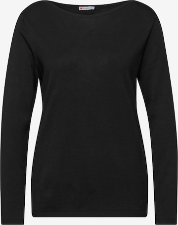 STREET ONE Strickpullover in Schwarz: Vorderseite
