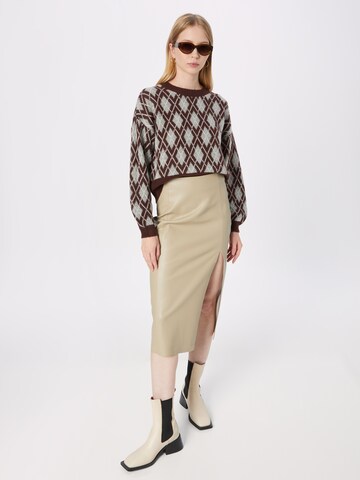 JDY Sweater 'BATE' in Brown