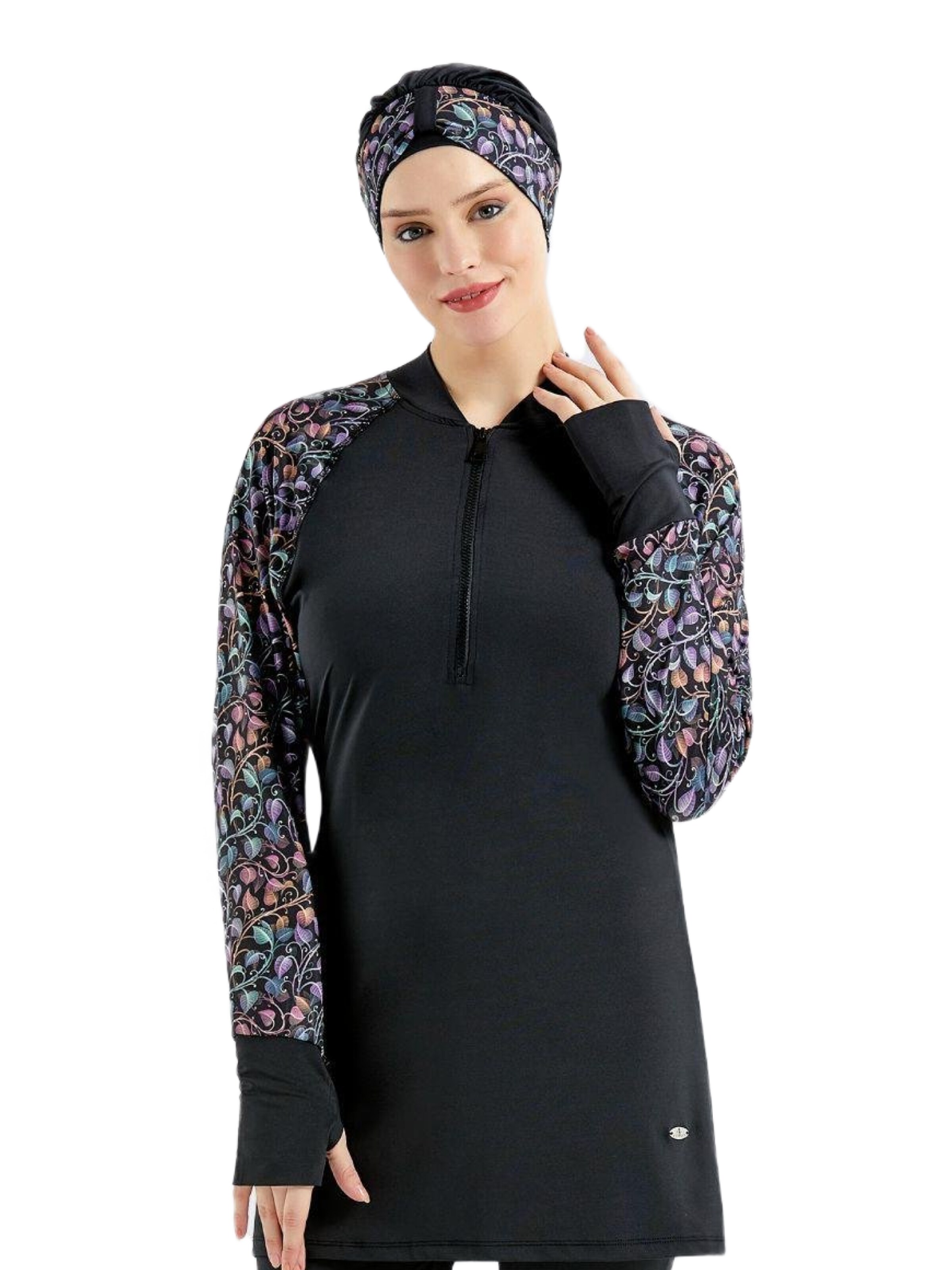 C&City Badpakjurk 'Hijab' in Zwart