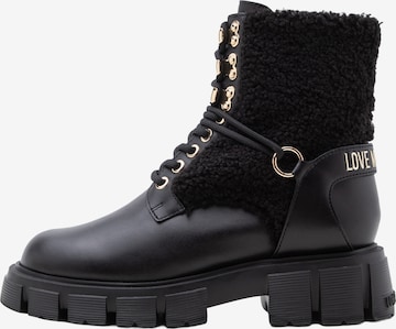 Love Moschino Schnürstiefelette in Schwarz: Vorderseite