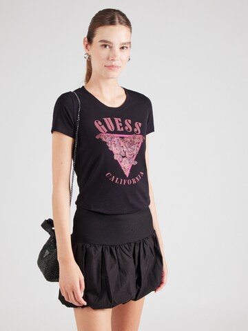 GUESS T-Shirt in Schwarz: Vorderseite