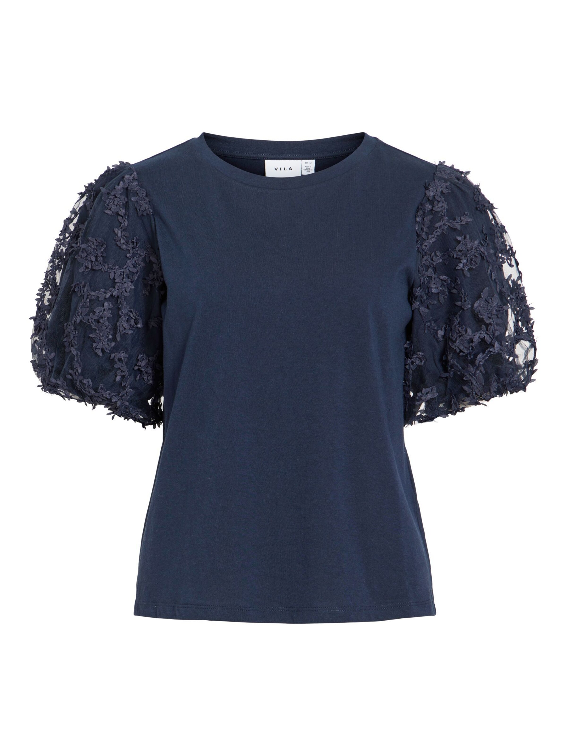 VILA Shirt 'Vonesca' in de kleur Navy, Productweergave