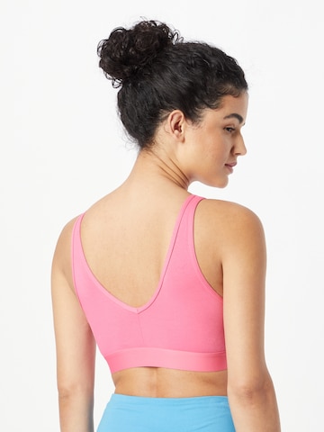 ADIDAS SPORTSWEAR Bustier Sport-BH 'Essentials 3-Stripes With Removable Pads' in Pink