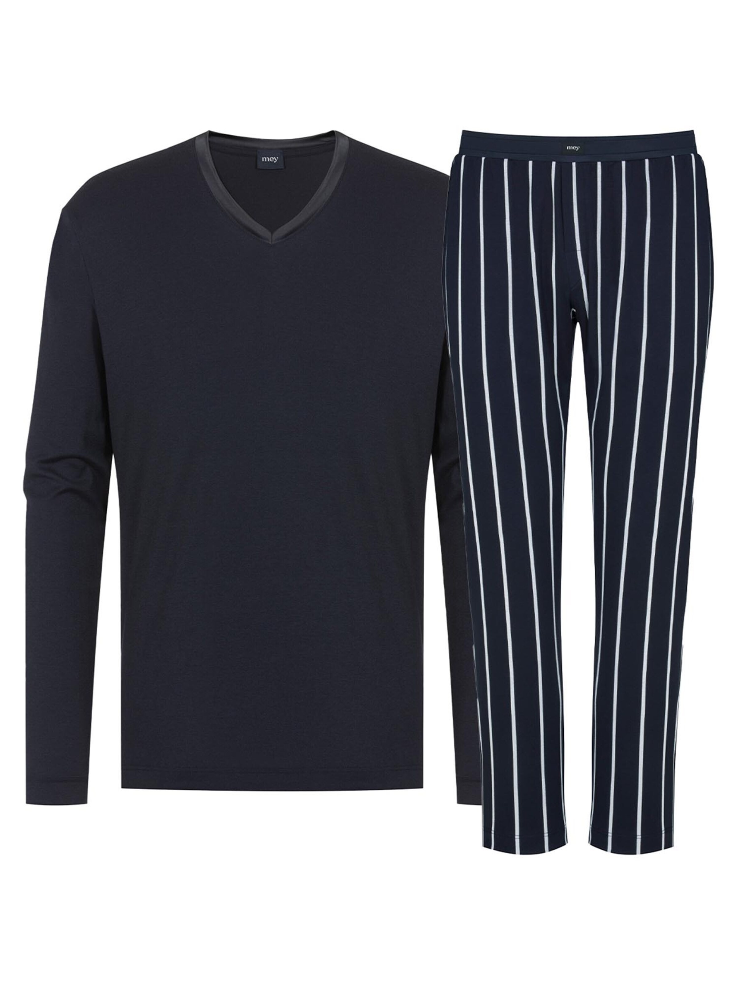 Mey Pyjama lang 'Valsted'‌‌‌ in Blau: Vorderseite