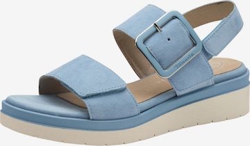Sandales Tamaris en bleu : devant