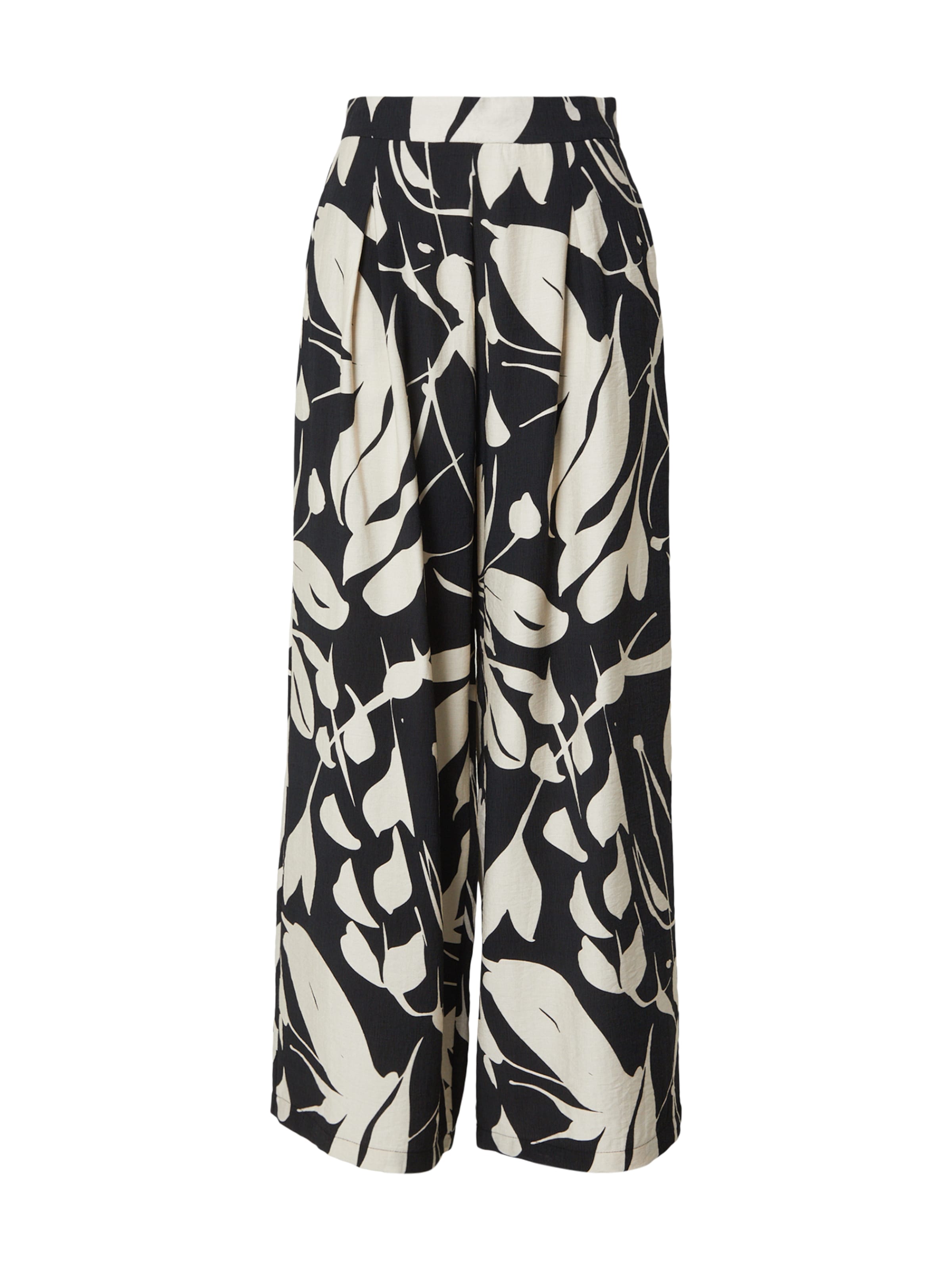 Wide Leg Pantalon à pince Sublevel en noir : devant