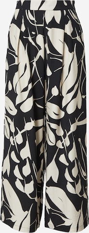 Wide Leg Pantalon à pince Sublevel en noir : devant