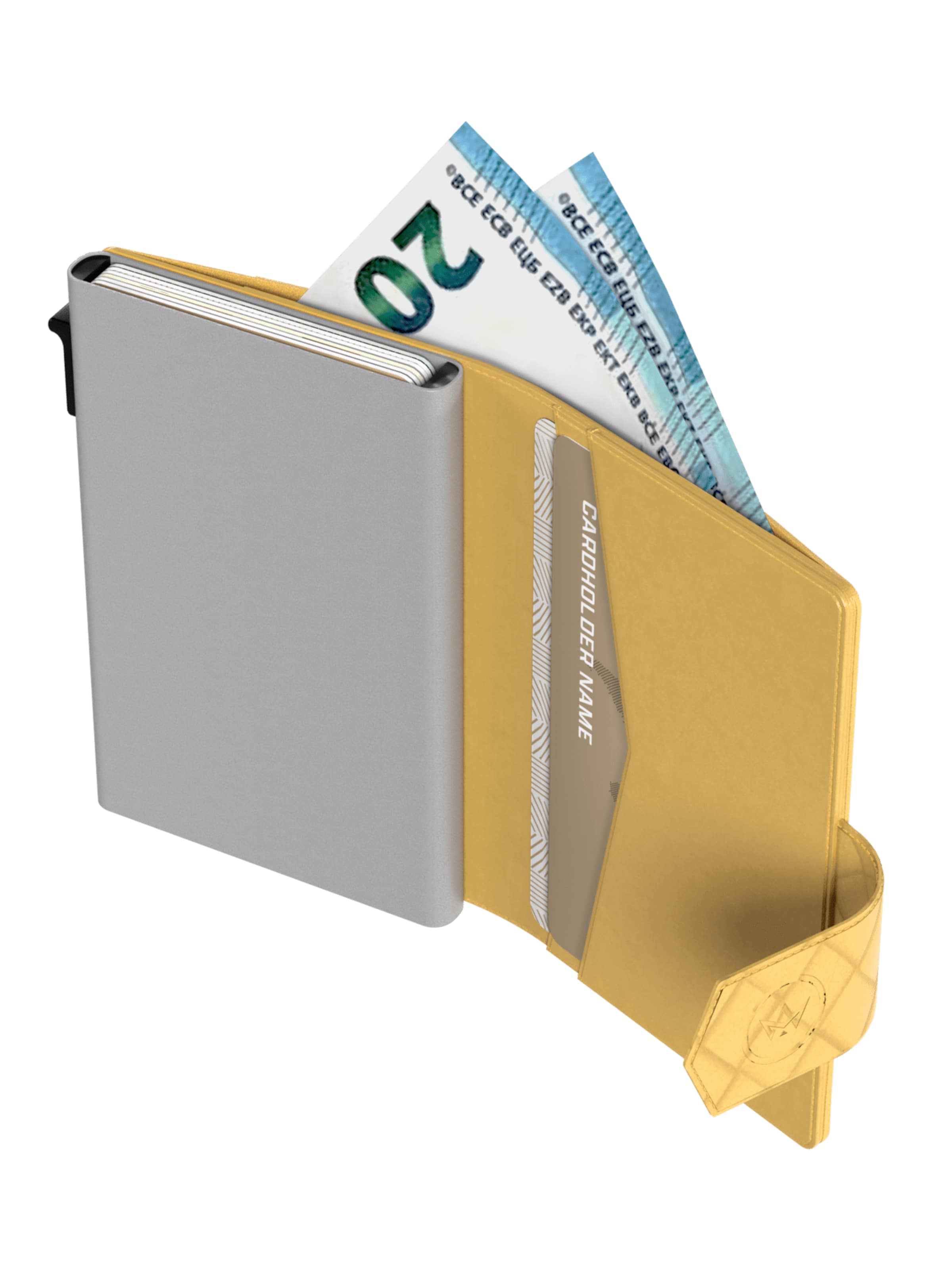 Porte-monnaies 'Pasjeshouder Plus Woven' Prowallet en jaune