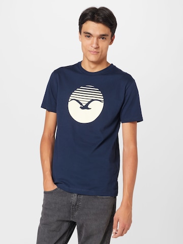 Cleptomanicx T-Shirt 'New Sun' in Blau: predná strana