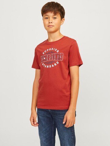 Maglietta di Jack & Jones Junior in rosso: frontale
