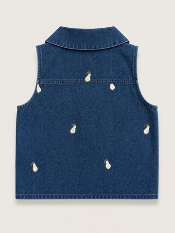 LouieLouie Vest 'Vilhelm Denim west ∼ Pear fall embroidery' i blå