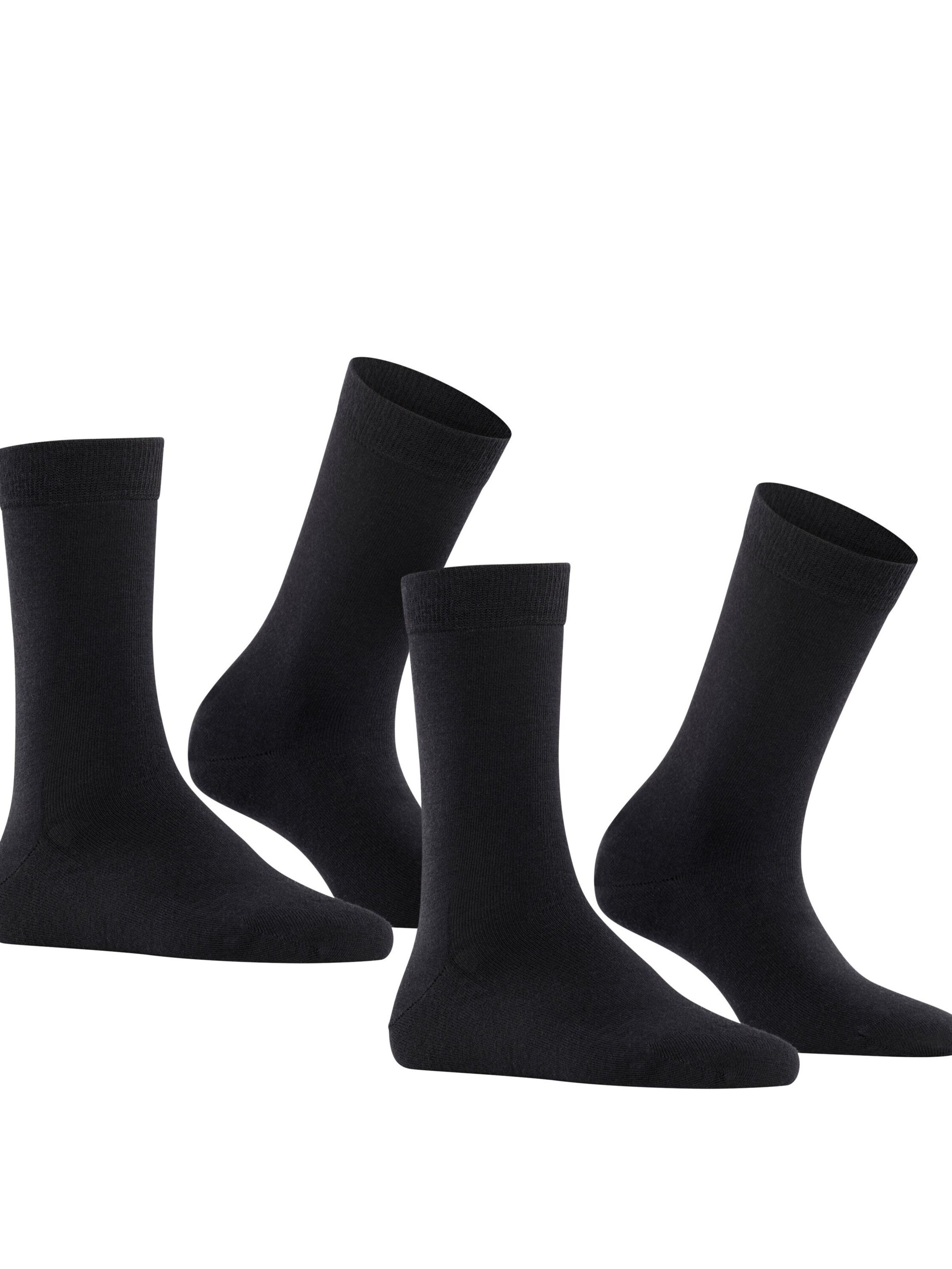 FALKE Socken 'Softmerino 2-Pack'‌‌‌ in Schwarz