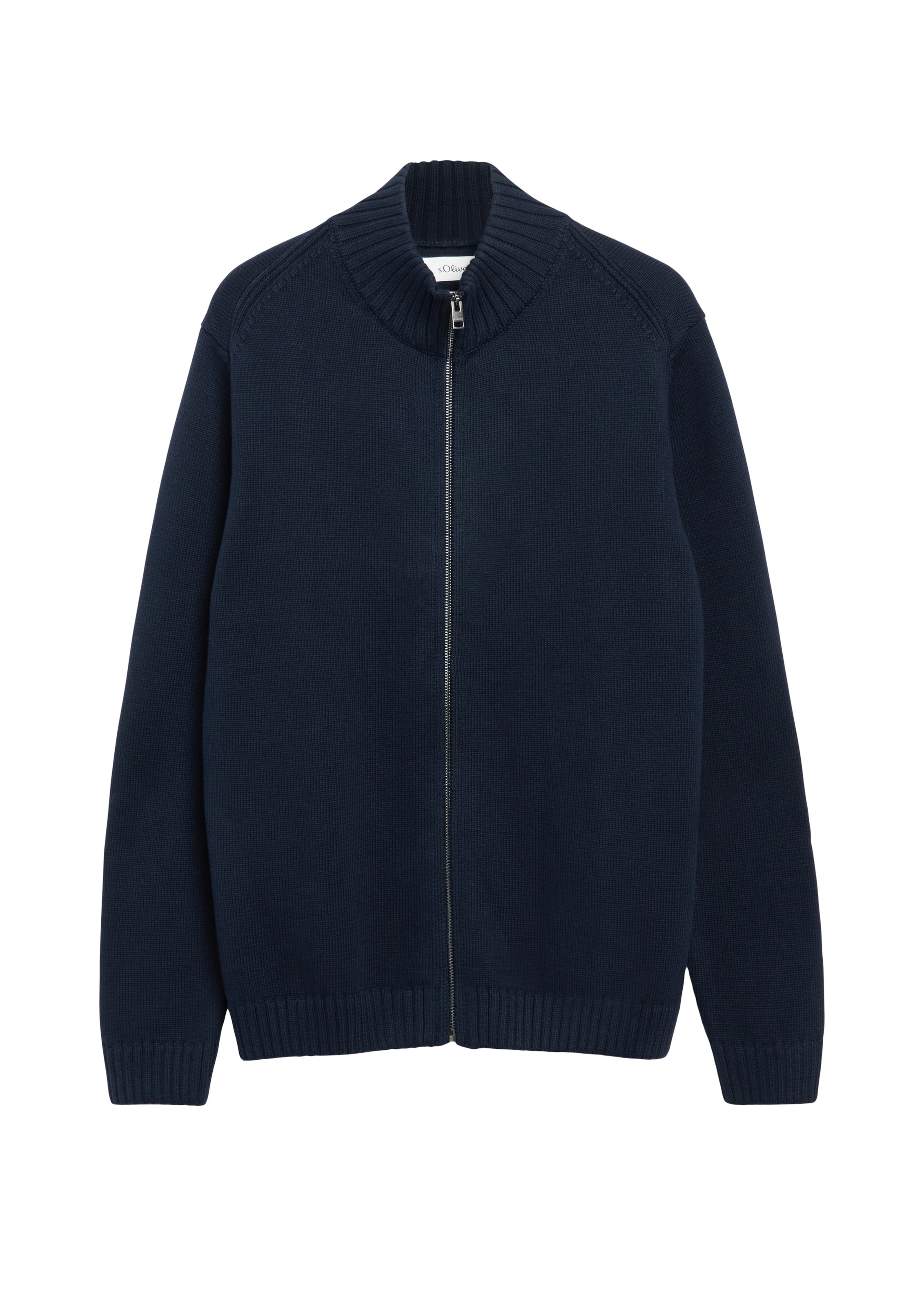 s.Oliver Gebreid vest in Blauw: voorkant