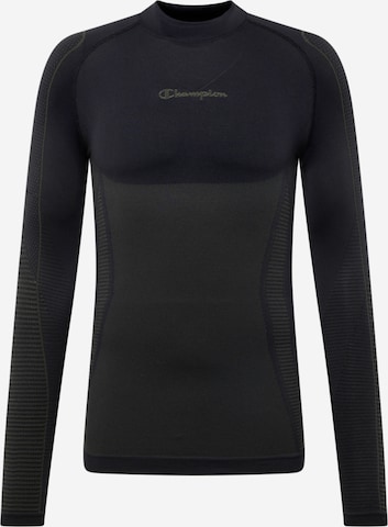 juoda Champion Authentic Athletic Apparel Sportiniai apatiniai marškinėliai: priekis