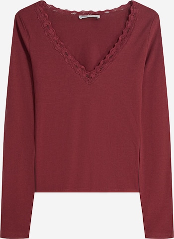 BershkaMajica - crvena boja: prednji dio