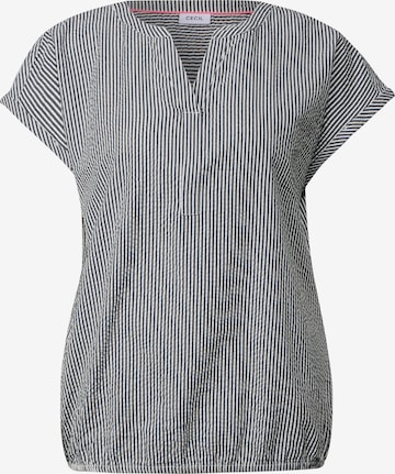 CECIL Blouse 'Seersucker' in Blue: front
