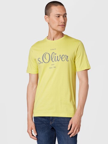 s.Oliver Shirt in Geel: voorkant