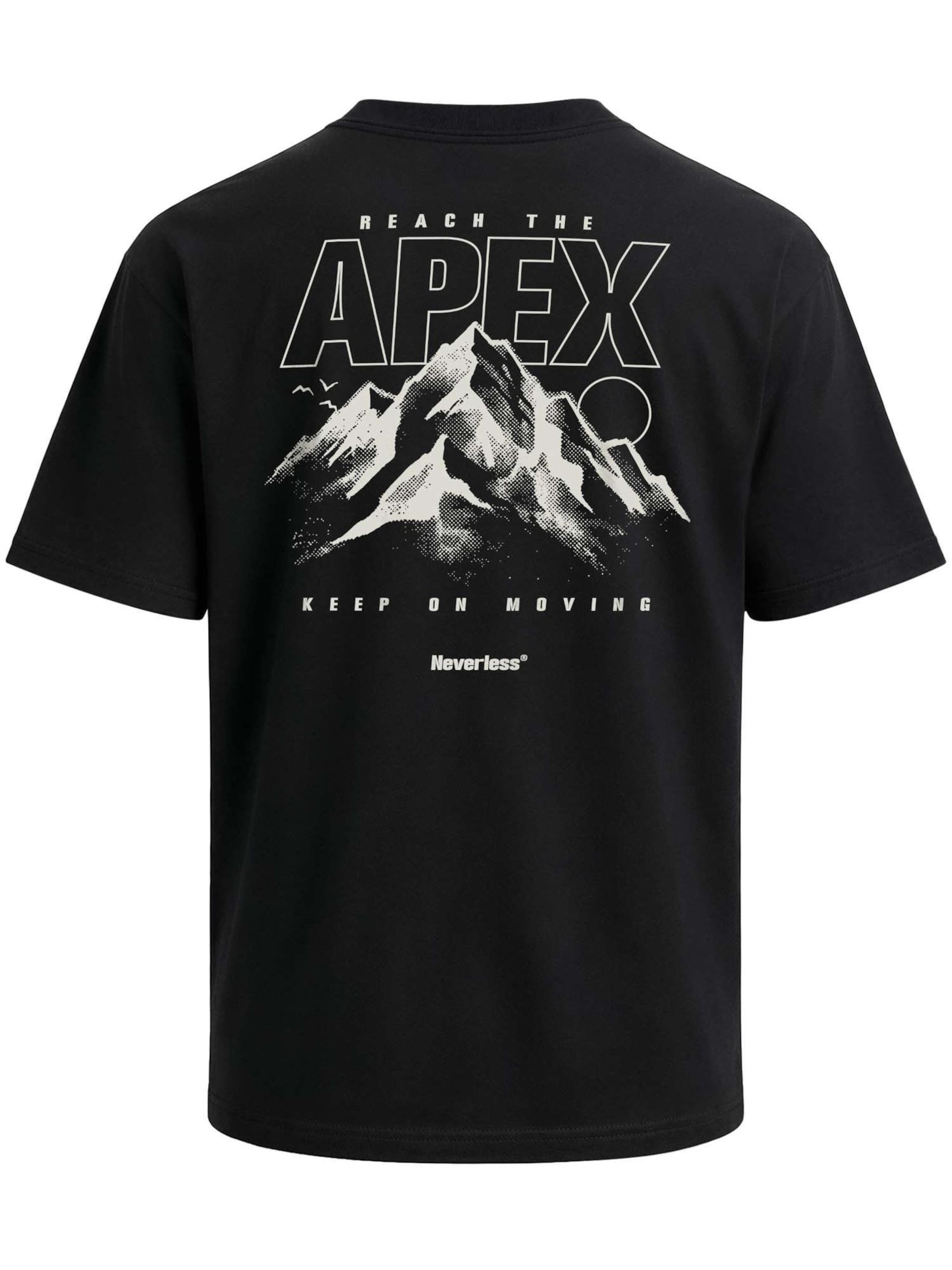 Neverless Shirt 'Apex mountain' in Black