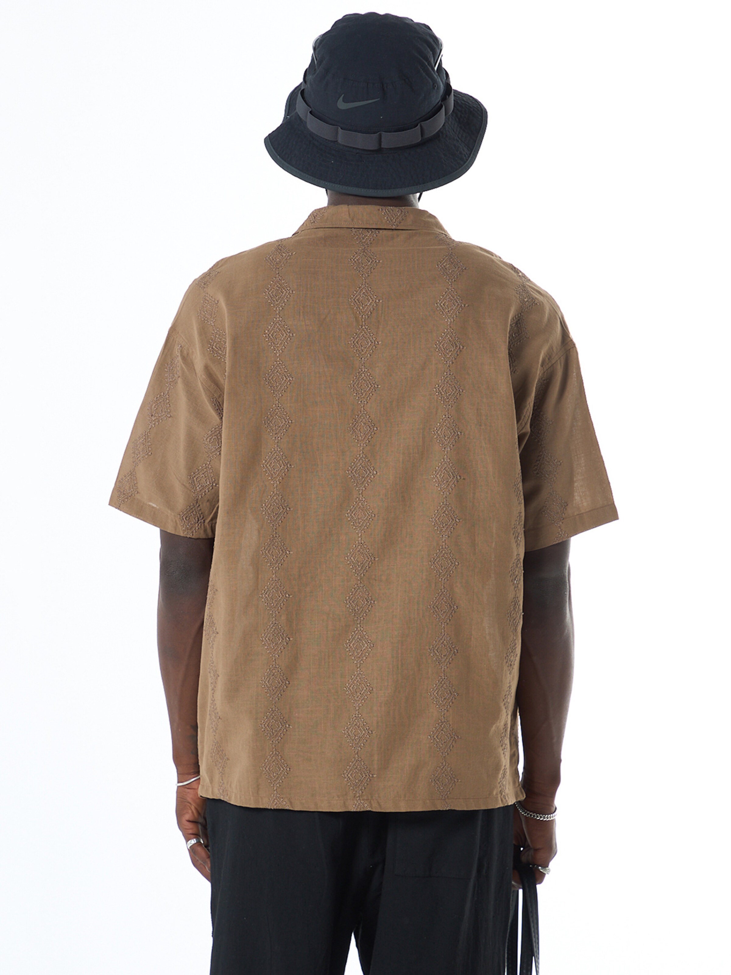 VAMOS CLO Comfort Fit Hemd in Braun