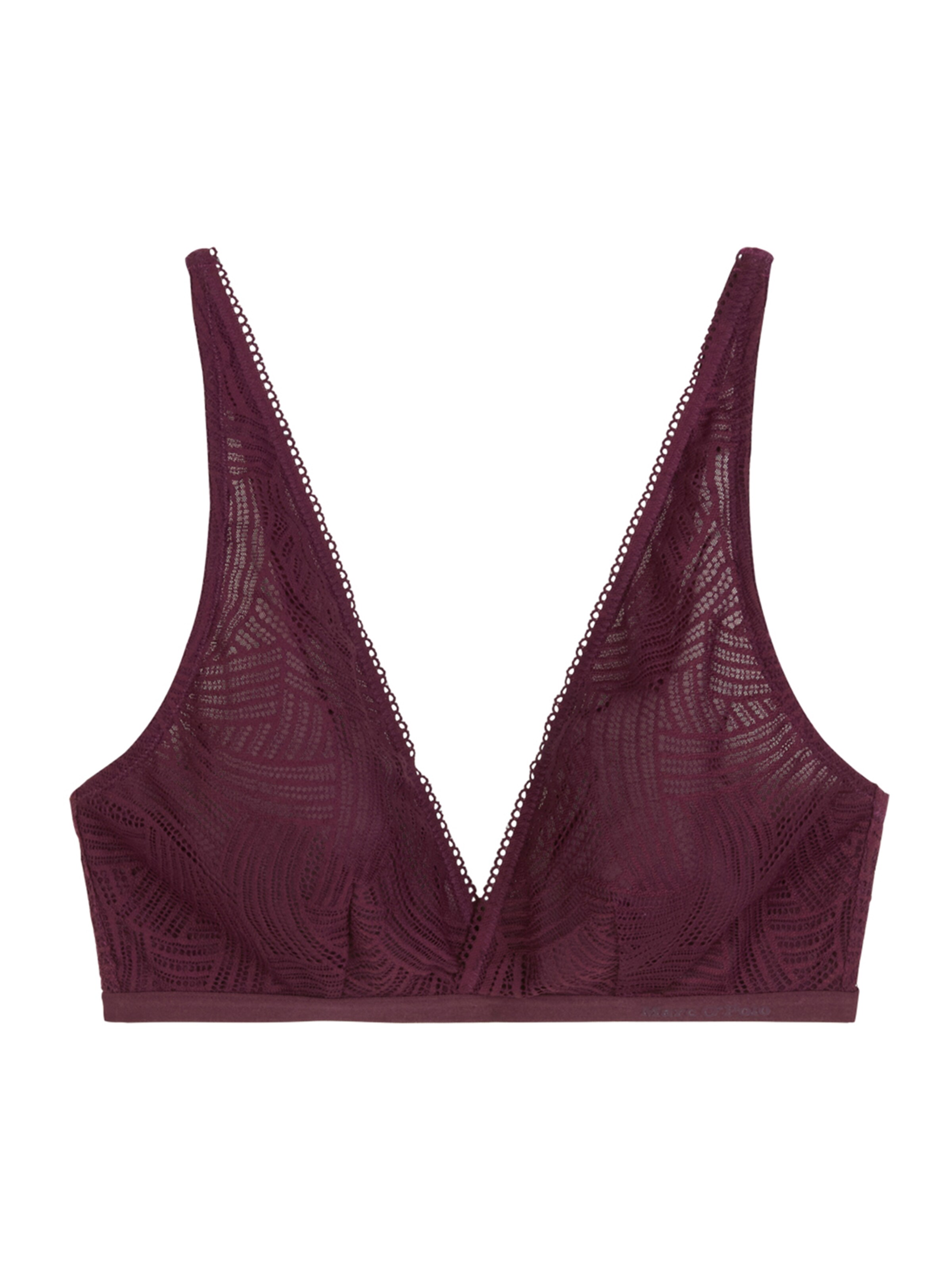 Marc O'Polo Bralette ' Timeless Lace ' in bordeaux, Produktansicht