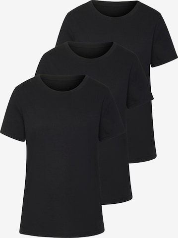 BEACH TIME T-shirt i svart: framsida