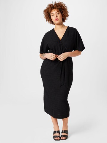 ABOUT YOU Curvy Jurk 'Liliane' in Zwart: voorkant