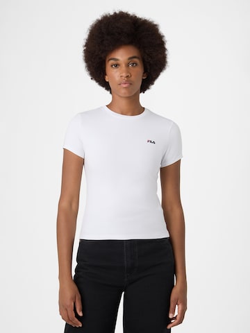 Maglietta 'TRIVERO slim t-shirt' di FILA in bianco