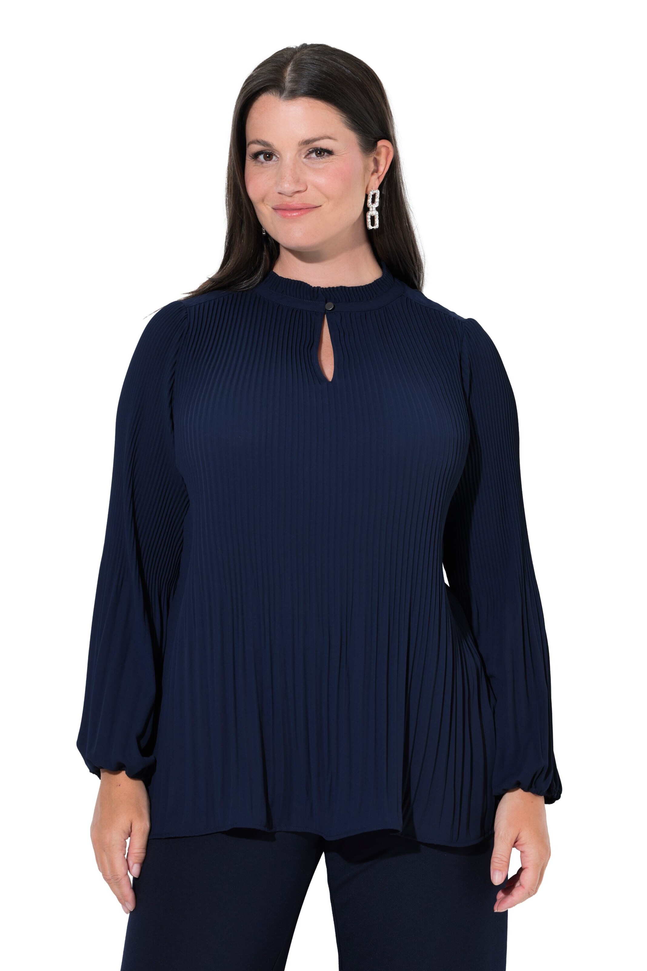 Ulla Popken Bluse in Blau: Vorderseite