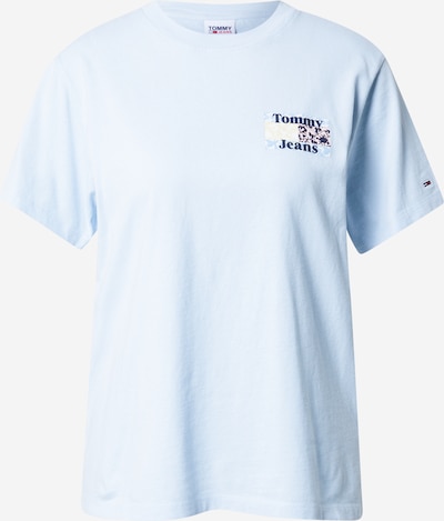 Tommy Jeans T-shirt en bleu marine / bleu clair / jaune pastel / rose, Vue avec produit