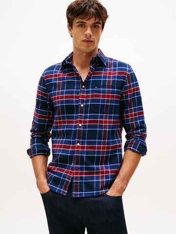 TOMMY HILFIGER Regular Fit Hemd 'Tartan' in Rot: Vorderseite