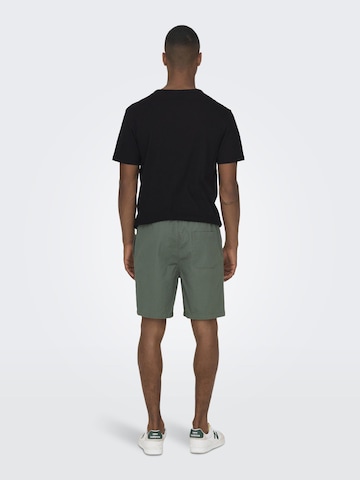 Only & Sons Regular Trousers 'Tel' in Green