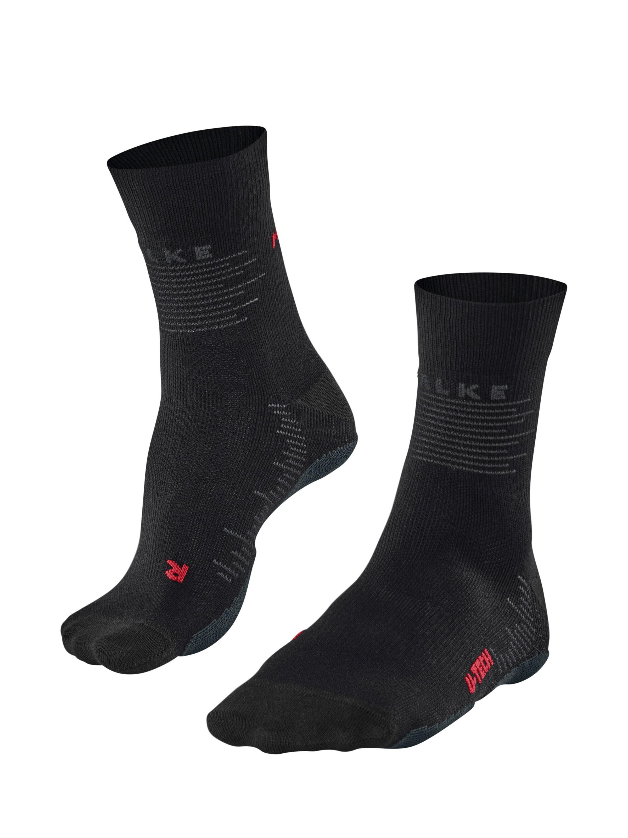 FALKE Athletic Socks 'RU True Motion' in Black: front