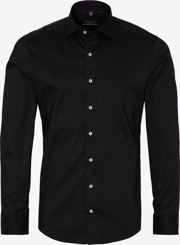 ETERNA Slim fit Button Up Shirt in Black: front